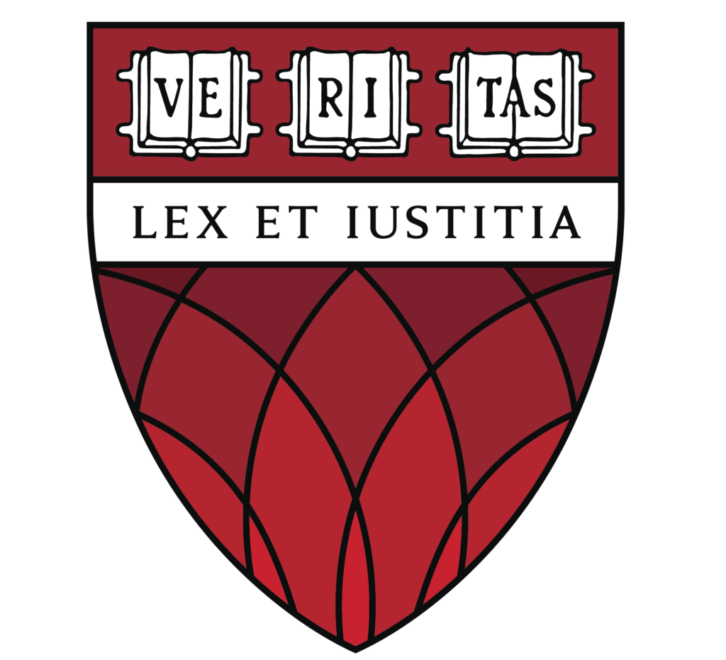 three variations of the Harvard Law Schools Shield